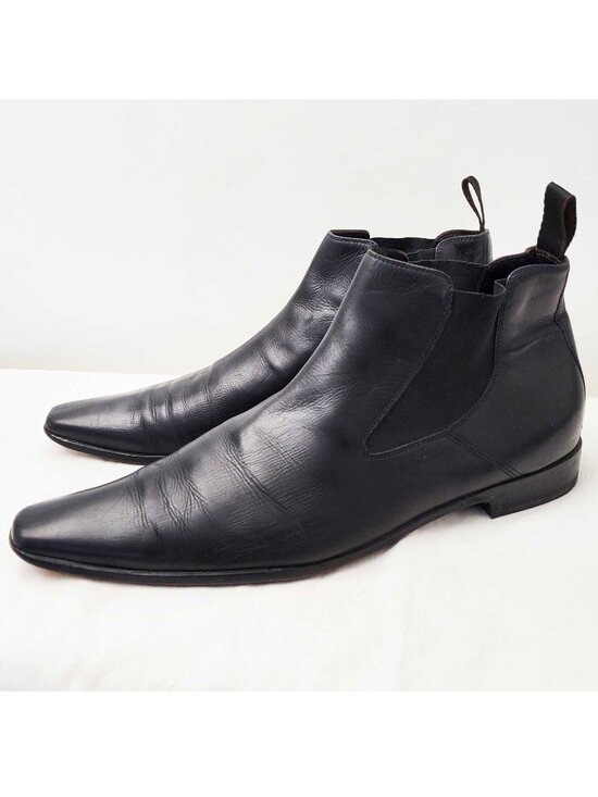 AVC by Adriana V. Campanile Men\'s Black Leather Chelsea Boots Shoes 44 US 10.5 main image 4